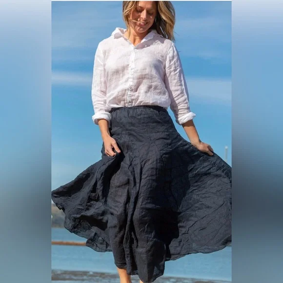 CP Shades Lily Cotton Silk Maxi Skirt - Picture 15 of 16